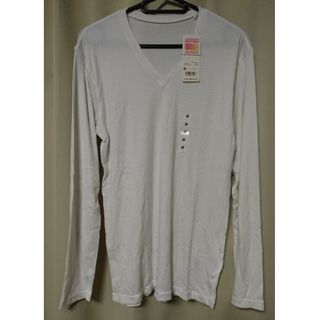 ユニクロ(UNIQLO)のユニクロ UNIQLO ヒートテック リブVネックT(長袖)(Tシャツ/カットソー(七分/長袖))