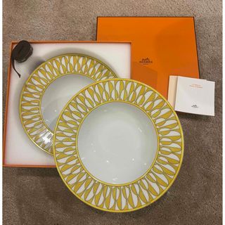 エルメス(Hermes)の新品未使用　Hermes エルメス　ソレイユ　スーププレート 21cm 2枚(食器)