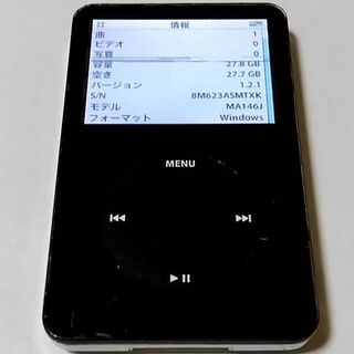 Apple - 第5世代 iPod video 30GB MA146J 黒 液晶難あり ジャンク
