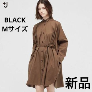 ユニクロ(UNIQLO)の【人気】ユニクロ ジルサンダー UNIQLO +J ワンピース M 黒(ひざ丈ワンピース)