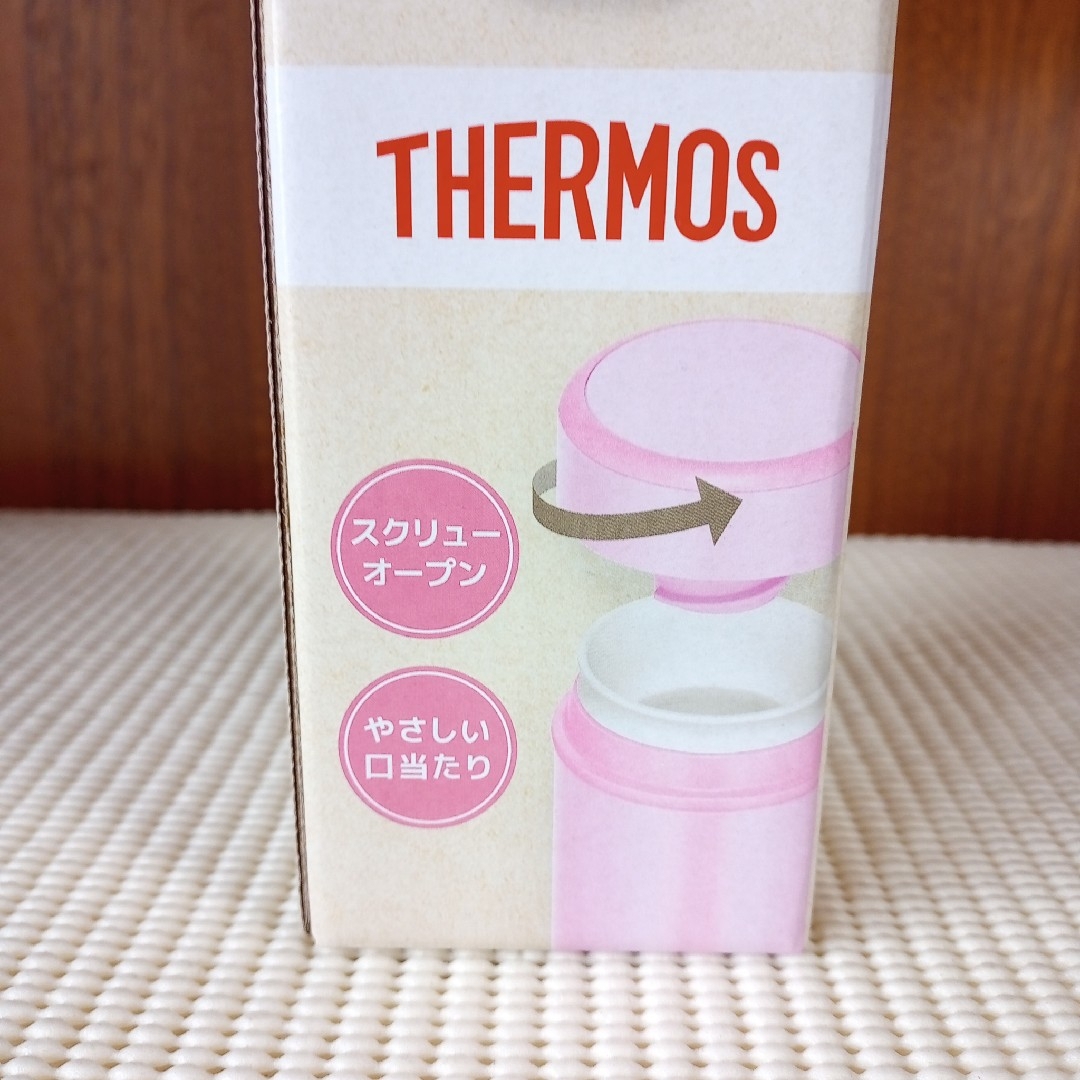 THERMOS(サーモス)の【新品】0.35L ライトピンク 真空断熱ケータイマグ(水筒)  サーモス インテリア/住まい/日用品のキッチン/食器(弁当用品)の商品写真