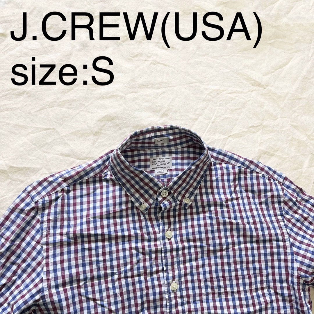 J.Crew - J.CREW(USA)ビンテージコットンギンガムチェックBD J.Crew - J.CREW(USA)ビンテージコットンギンガムチェックBD