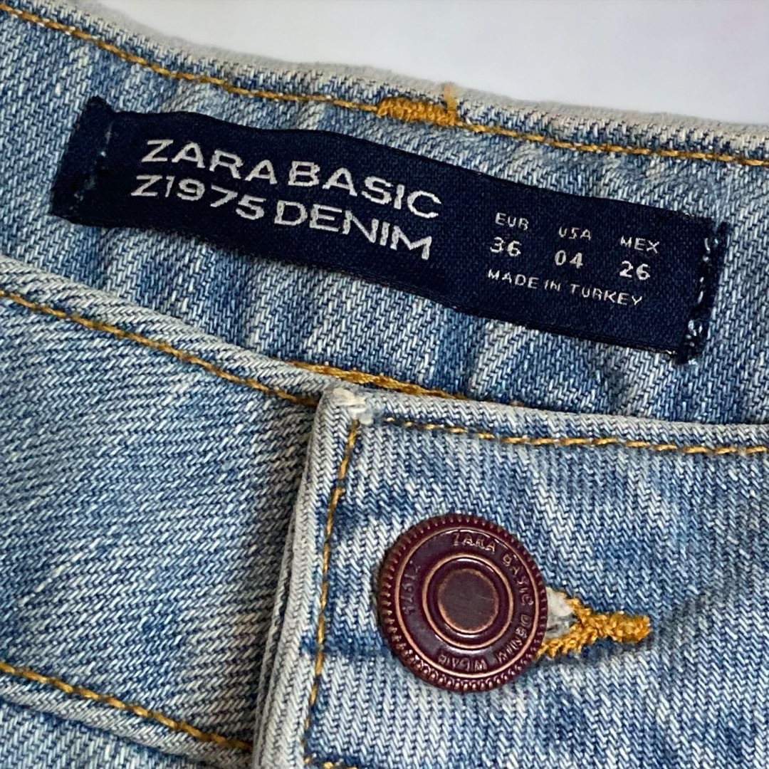 ZARA BASIC Z1975 デニム　ダメージジーンズ　EU36　9号　M