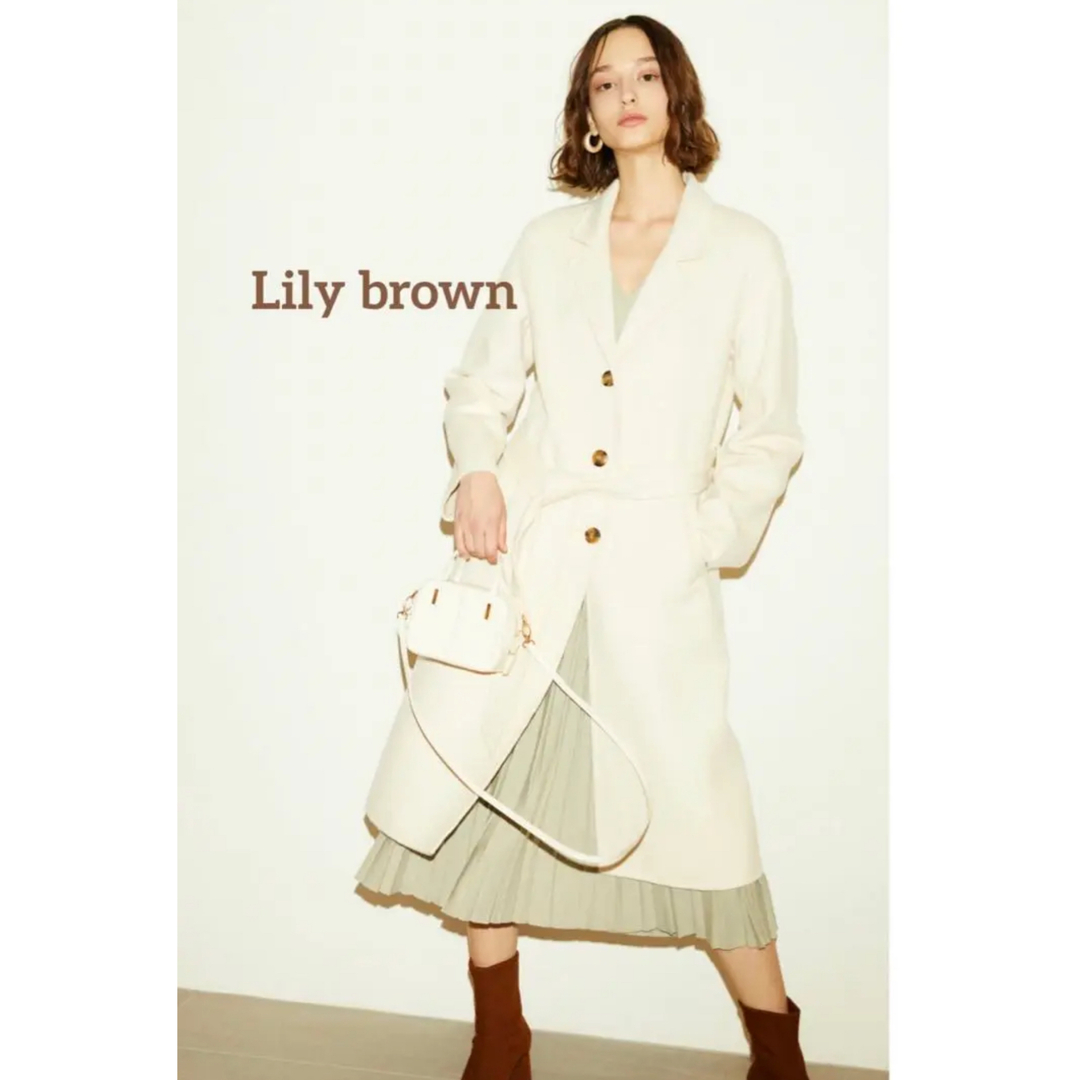 Lily Brown(リリーブラウン)のLily brown リバーソーイングコート ウールコート レディースのジャケット/アウター(ロングコート)の商品写真