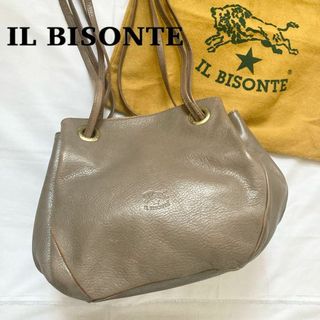 イルビゾンテ(IL BISONTE)の✨2way✨希少 イルビゾンテ　ショルダーバッグ　ハンドバッグ　巾着　グレージュ(ショルダーバッグ)