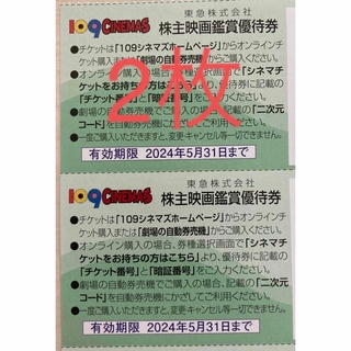 109シネマズ優待券　2枚(その他)