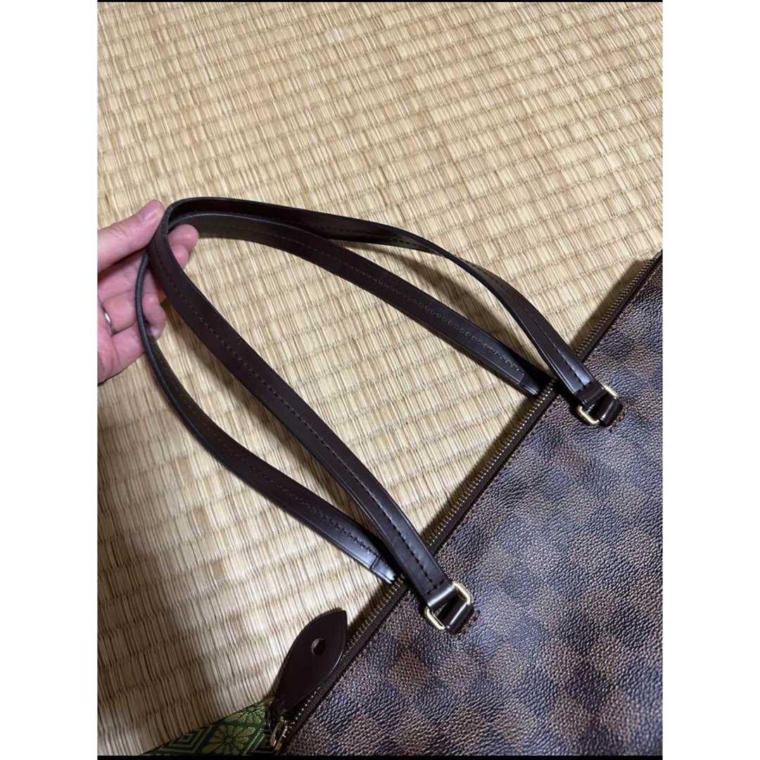 LOUIS VUITTON(ルイヴィトン)のルイ ヴィトン イエナ PM トートバッグ ダミエ ブラウン 茶 ゴールド金具 レディースのバッグ(トートバッグ)の商品写真