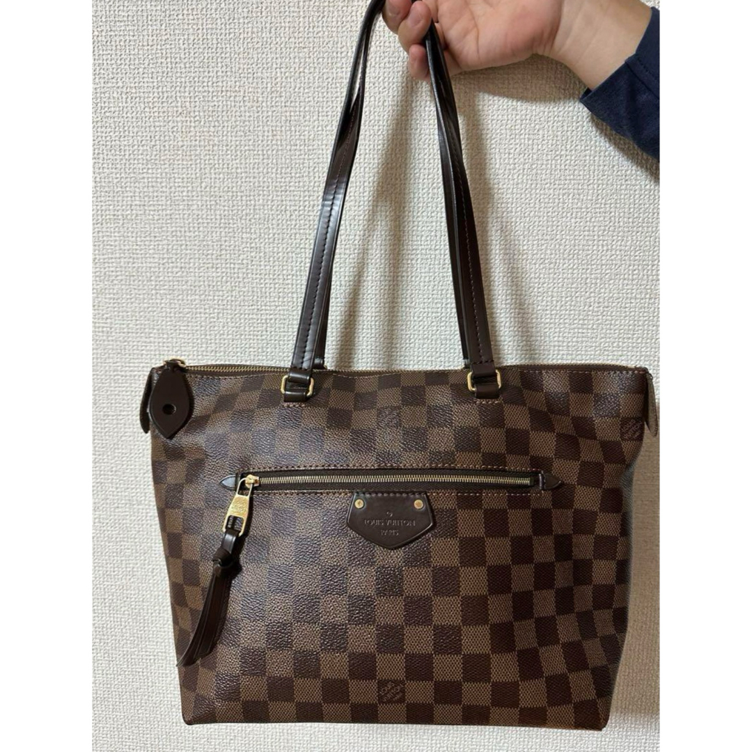 LOUIS VUITTON(ルイヴィトン)のルイ ヴィトン イエナ PM トートバッグ ダミエ ブラウン 茶 ゴールド金具 レディースのバッグ(トートバッグ)の商品写真