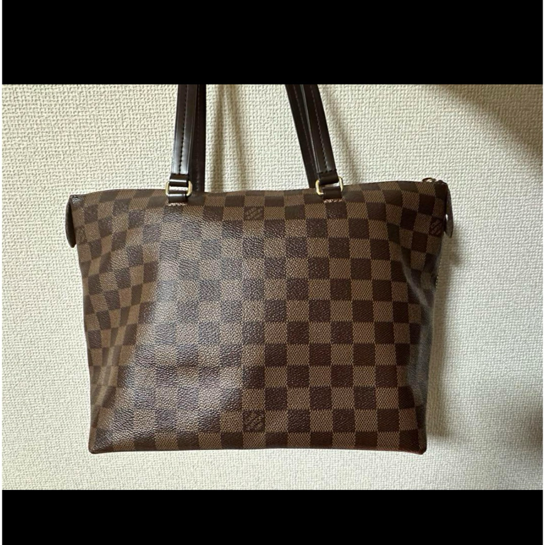 LOUIS VUITTON(ルイヴィトン)のルイ ヴィトン イエナ PM トートバッグ ダミエ ブラウン 茶 ゴールド金具 レディースのバッグ(トートバッグ)の商品写真