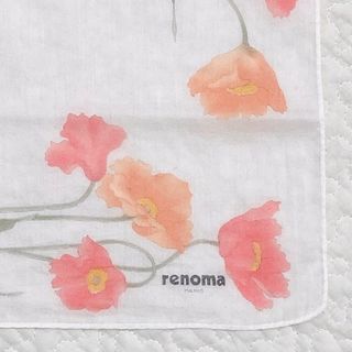 レノマ(RENOMA)の水通しのみ◯レノマ ハンカチ コットン 花柄(ハンカチ)