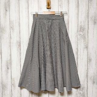 ユニクロ(UNIQLO)のUNIQLO ユニクロ (S)　サーキュラースカート　ギンガムチェック(ひざ丈スカート)