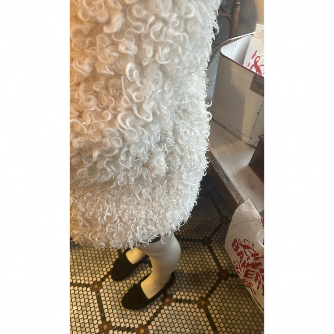 épine - epine poodle fur collar coat ivoryの通販 by kano|エピヌ