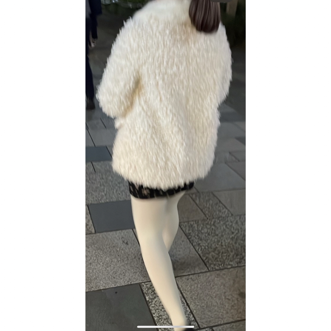 épine - epine poodle fur collar coat ivoryの通販 by kano|エピヌ