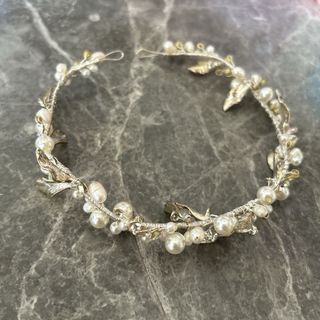 with white ヘッドドレス カチューシャ 結婚式(ヘッドドレス/ドレス)