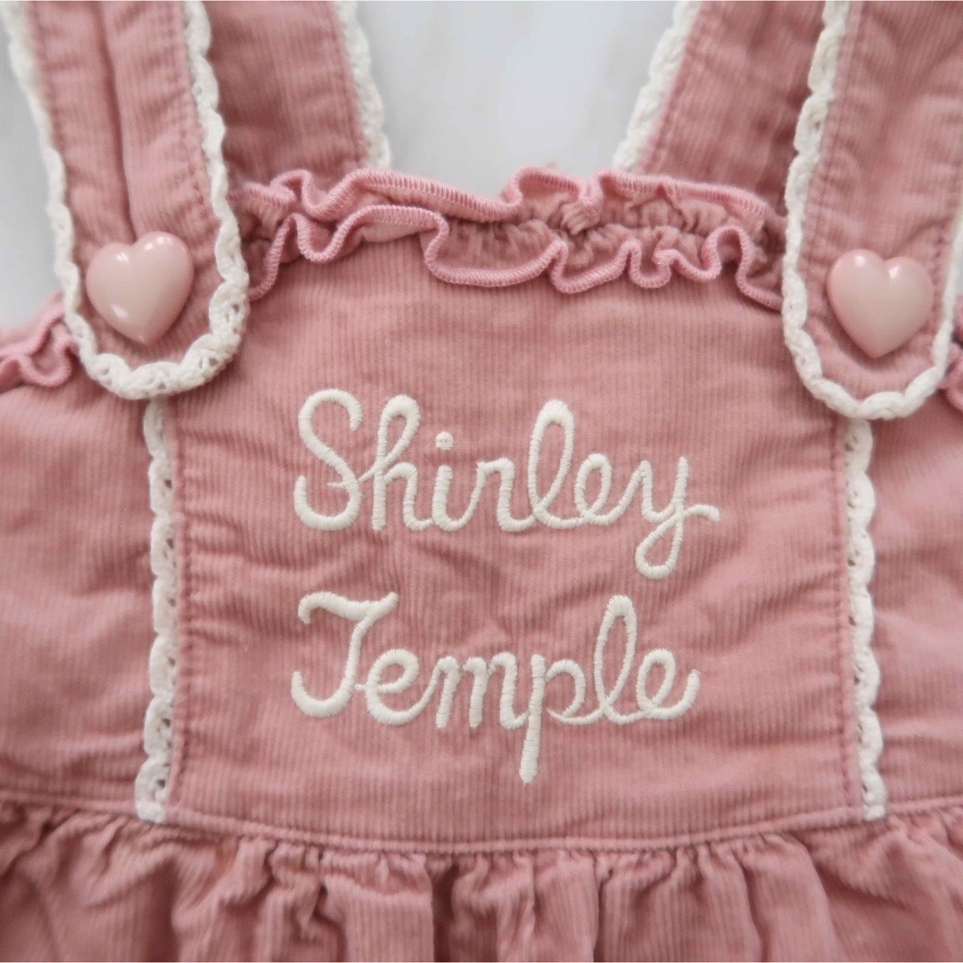 Shirley Temple(シャーリーテンプル)のシャーリーテンプル コーデュロイ ロンパース カバーオール ピンク 80cm キッズ/ベビー/マタニティのベビー服(~85cm)(ロンパース)の商品写真