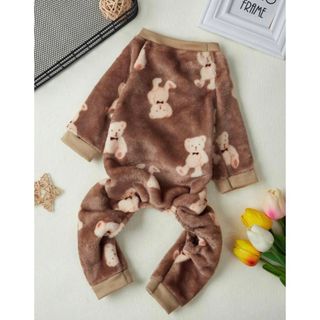 3枚セット　犬服　犬　冬　ロンパース　パジャマ　フリース(ペット服/アクセサリー)