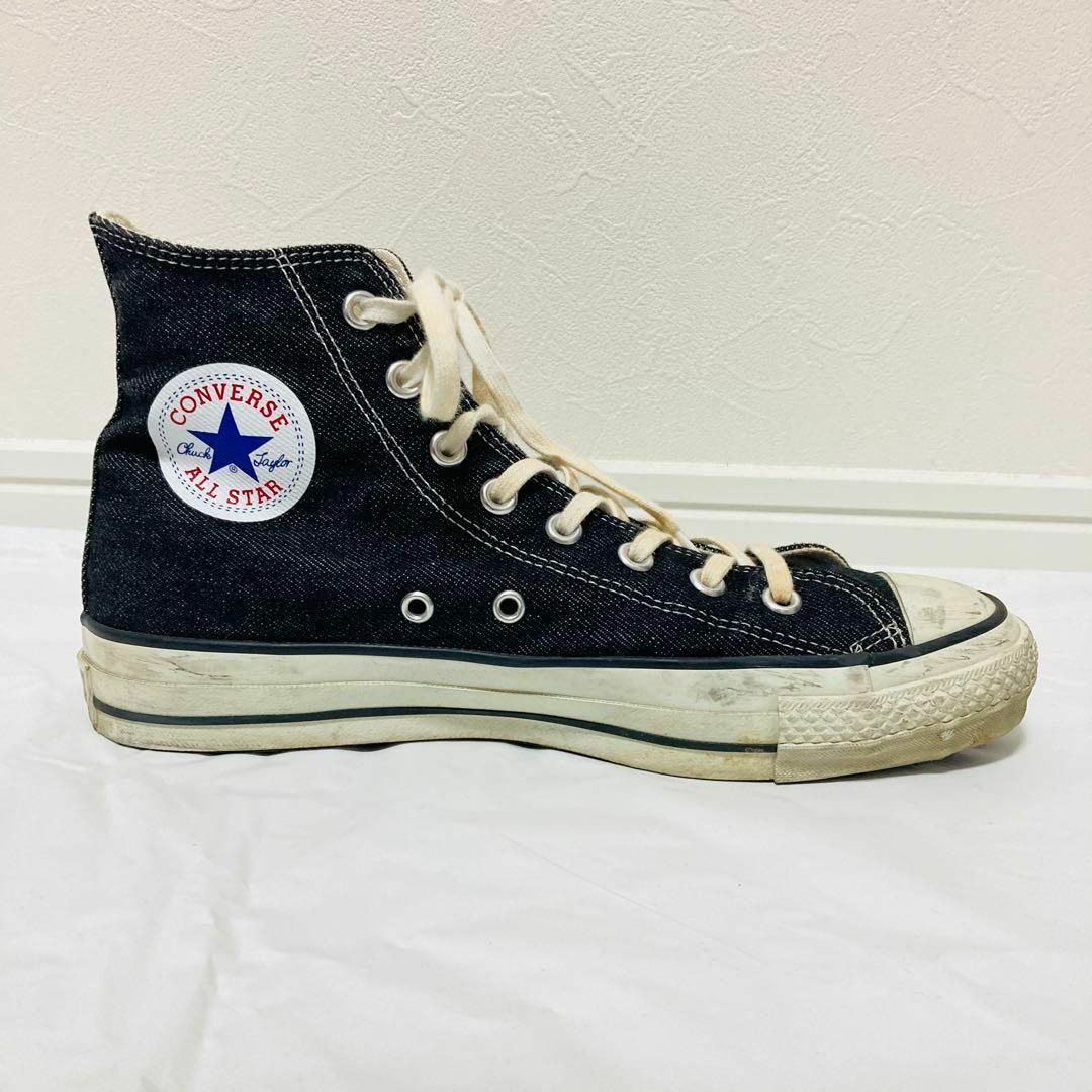 CONVERSE(コンバース)の【美品】CONVERSE　ALL STAR　岡山ブラックデニム　ハイカット メンズの靴/シューズ(スニーカー)の商品写真