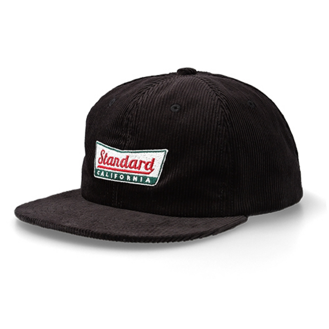 STANDARD CALIFORNIA(スタンダードカリフォルニア)のStandard California Corduroy Logo Cap 黒 メンズの帽子(キャップ)の商品写真