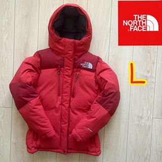 ザノースフェイス(THE NORTH FACE)のノースフェイス　ダウンジャケット　HYVENT レッド　レディースＬ(ダウンジャケット)