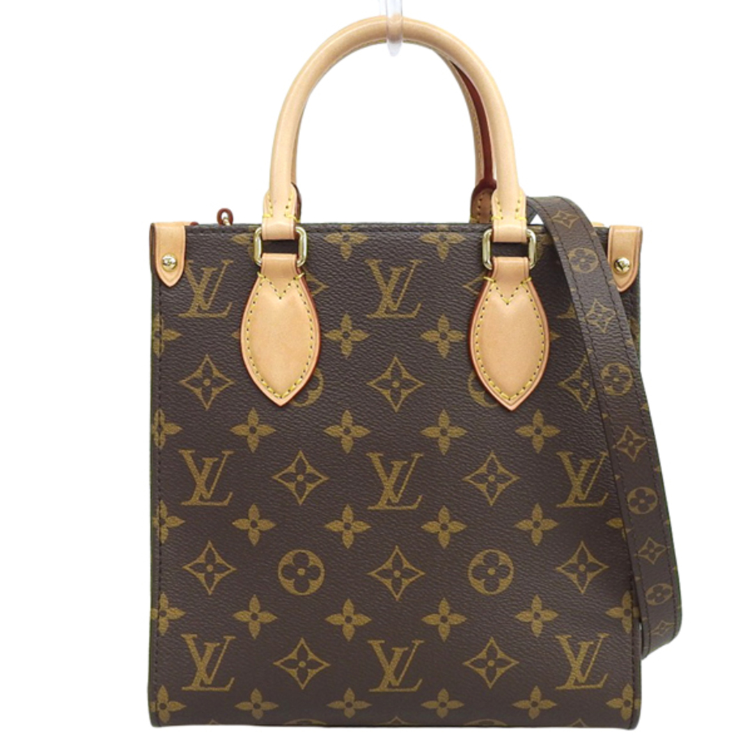 レディースLOUIS VUITTON ルイヴィトン モノグラム サックプラBB 2WAY ハンドバッグ M46265 ブラウン gy