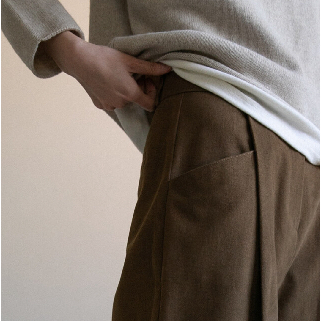 OHOTORO(オオトロ)の<ohotoro> Brushed Horizon Pants brown レディースのパンツ(カジュアルパンツ)の商品写真