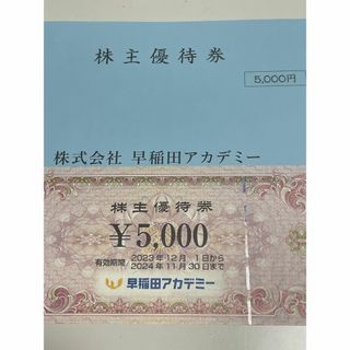 早稲田アカデミー　株主優待　5000円分(その他)