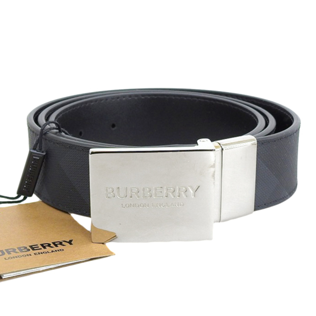 BURBERRY - 【中古】BURBERRY バーバリー レザー ロンドンチェック