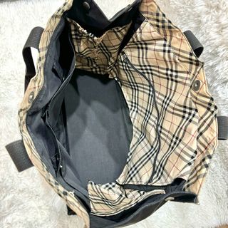 BURBERRY - BURBERRY トートバッグ ノバチェック 黒 大容量 A4収納可能