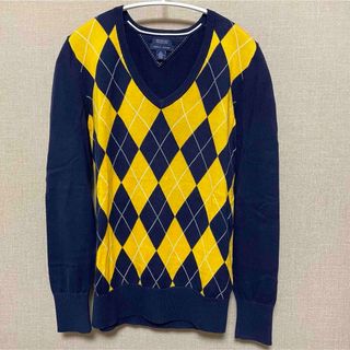 トミーヒルフィガー(TOMMY HILFIGER)の【土日限定価格】トミーヒルフィガー　アーガイル　Vネックニット(ニット/セーター)