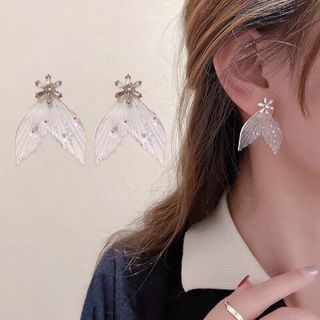 18KWG プレシャスストーンブラウンダイヤクラウンピアス笠原真寿美 の