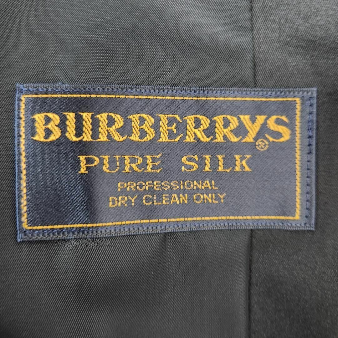 BURBERRY(バーバリー)の【最高級金タグ】BURBERRYS シルク絹100% チェスターコート ブラック レディースのジャケット/アウター(ロングコート)の商品写真