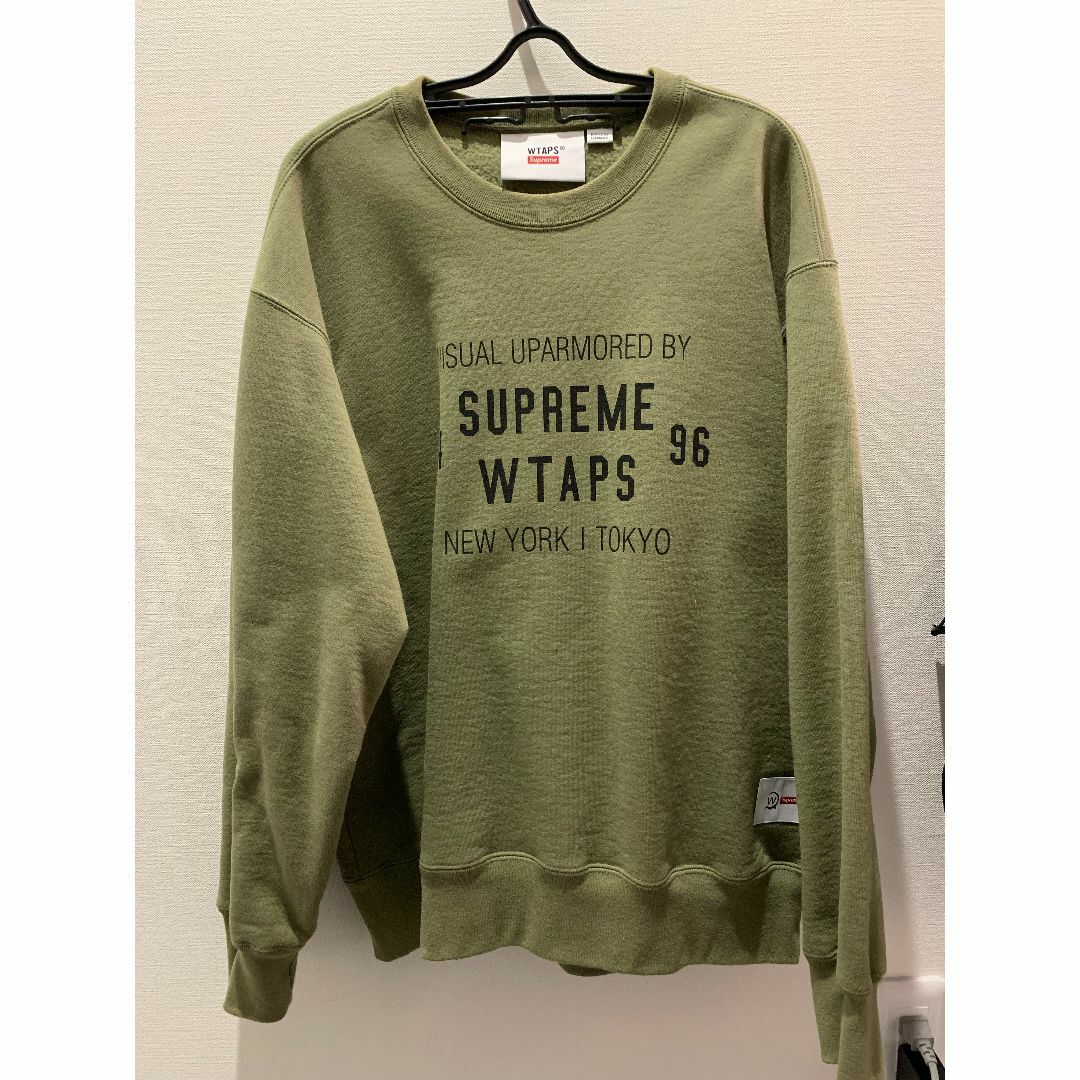 supreme wtaps crewneck light olive M