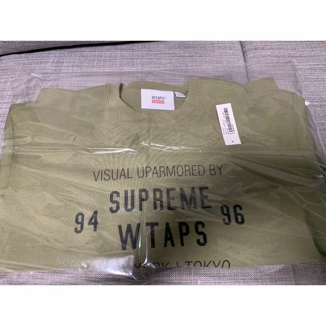 Mサイズ Supreme WTAPS Crewneck ライトオリーブ