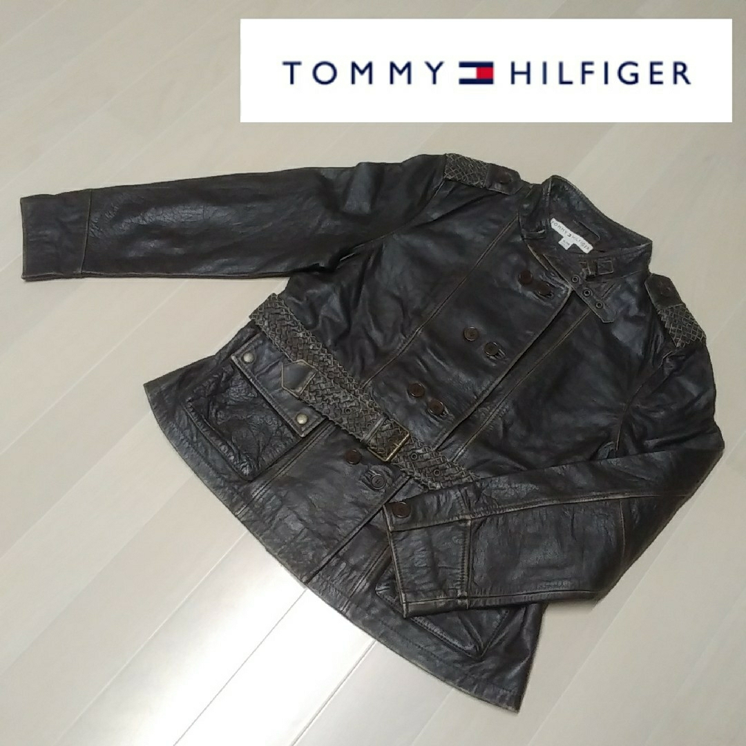 人気100% ☆TOMMY HILFIGER☆トミーヒルフィガー ダブル レザー