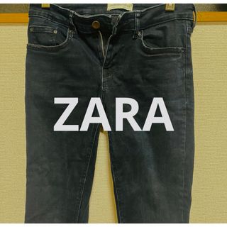 ザラ(ZARA)の美品☆ZARA スキニーパンツ　ダメージデニム【ブルー】(スキニーパンツ)