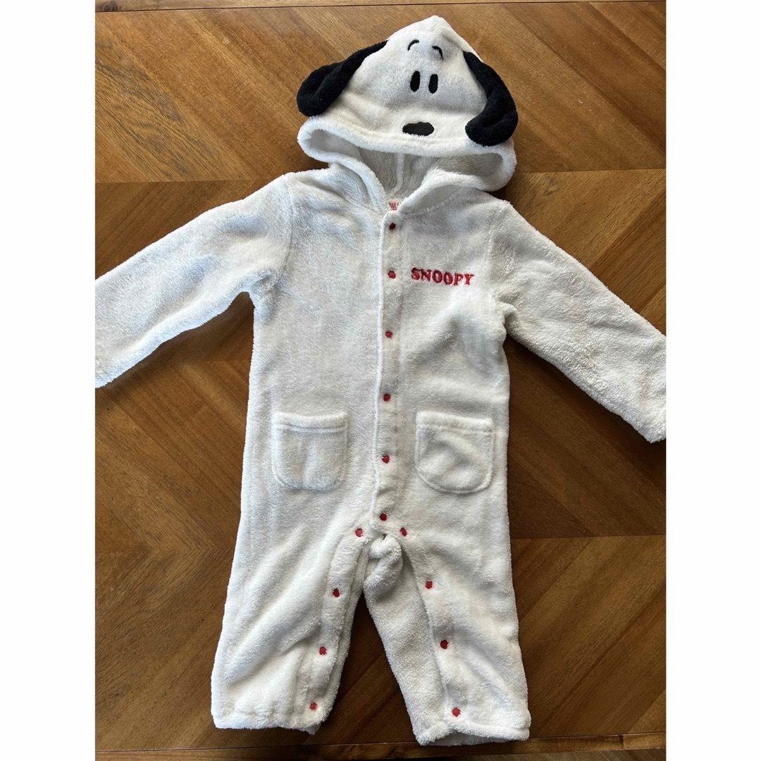 SNOOPY(スヌーピー)のスヌーピー　ロンパース　チャーリーブラウン　セーター キッズ/ベビー/マタニティのベビー服(~85cm)(ロンパース)の商品写真