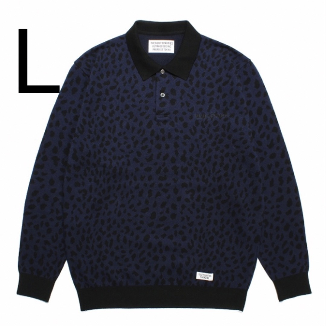 希少 LワコマリアLEOPARD KNIT POLO SHIRT舐達麻ニットポロ | palmsmg.org