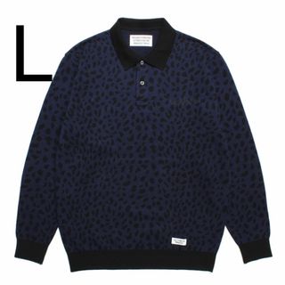 ワコマリア(WACKO MARIA)のLワコマリアLEOPARD KNIT POLO SHIRT舐達麻ニットポロ(ニット/セーター)