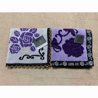 アナスイ(ANNA SUI)の新品☆ アナスイのバラ柄タオルハンカチ２枚組E(ハンカチ)