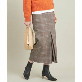 ビューティアンドユースユナイテッドアローズ(BEAUTY&YOUTH UNITED ARROWS)の【RED】チェックスリットタイトロングスカート(ロングスカート)