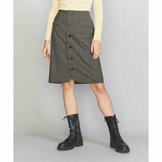 ビューティアンドユースユナイテッドアローズ(BEAUTY&YOUTH UNITED ARROWS)の【DK.GRAY】チェック フロントボタン ミニスカート(ロングスカート)