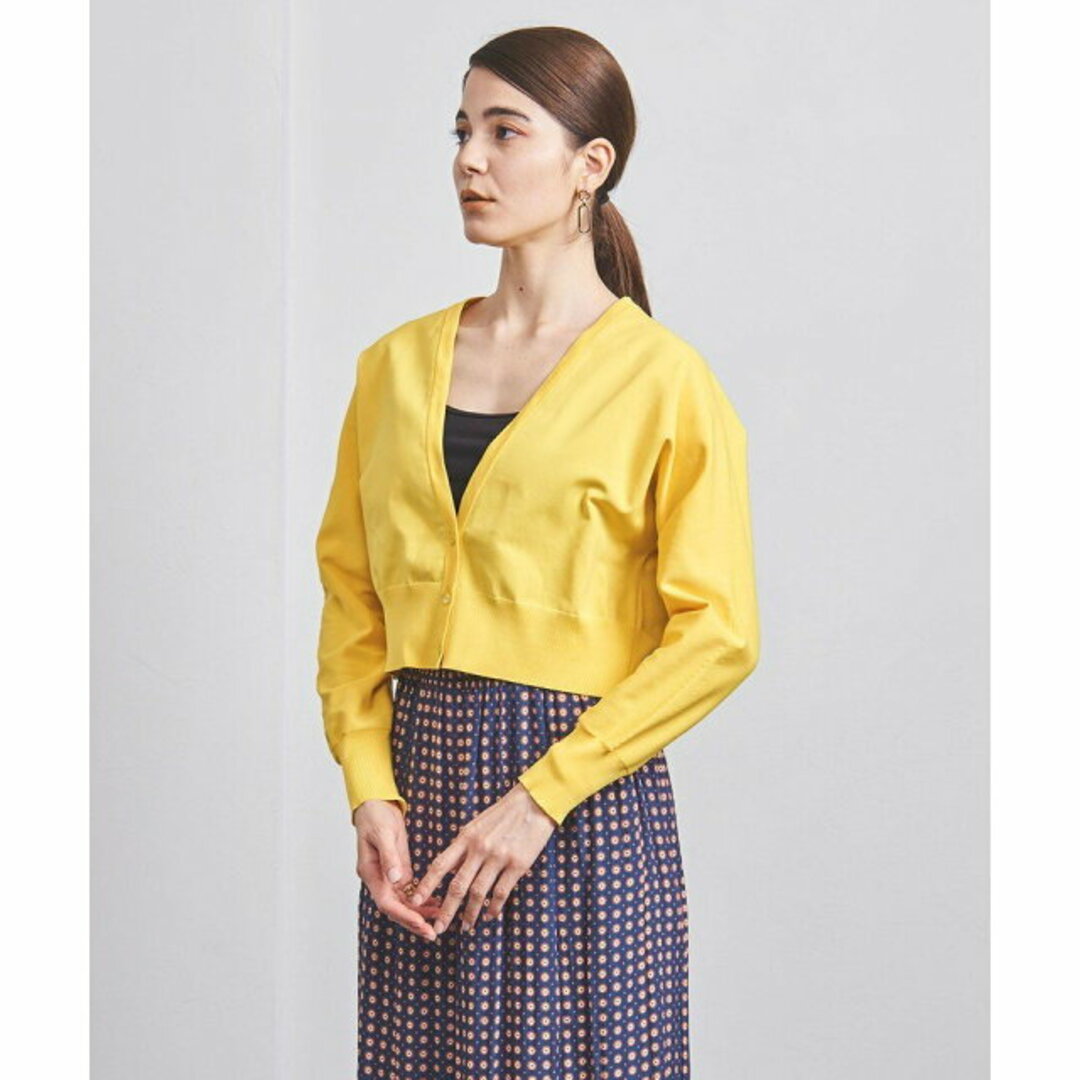 UNITED ARROWS(ユナイテッドアローズ)の【YELLOW】P Vネック ショート ドルマンスリーブ カーディガン レディースのトップス(カーディガン)の商品写真