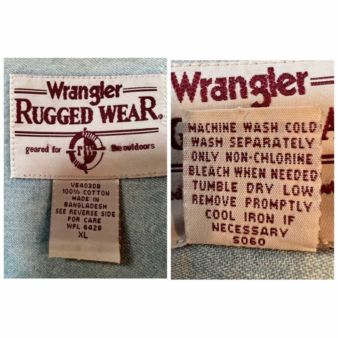 Wrangler(ラングラー)のラングラーデニムシャツ　淡い色　ビッグシルエット　ヴィンテージ　軽量 メンズのトップス(シャツ)の商品写真