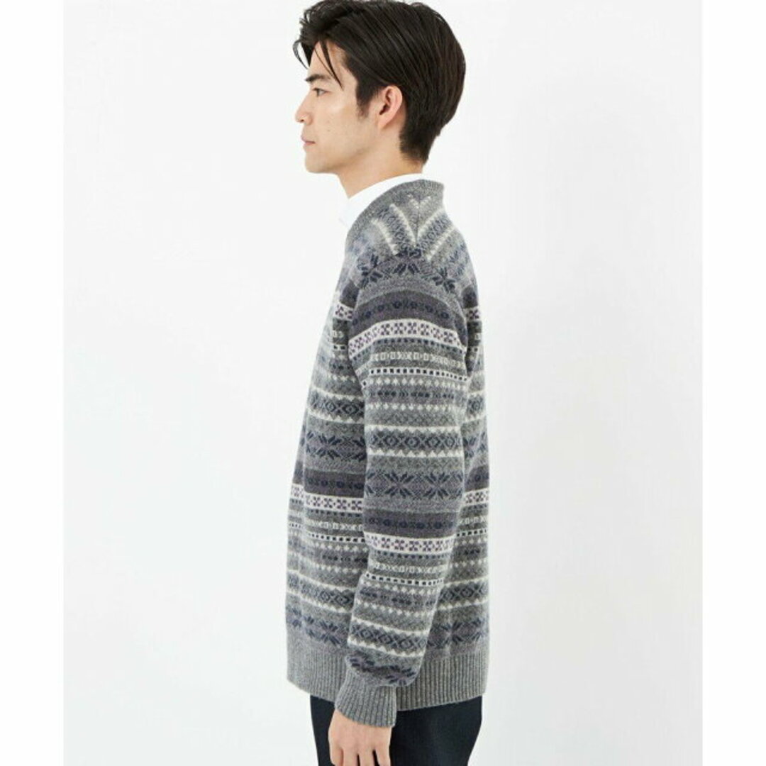 UNITED ARROWS green label relaxing(ユナイテッドアローズグリーンレーベルリラクシング)の【MD.GRAY】【S】<gim>22FW フェアアイル クルーネック ニット メンズのトップス(ニット/セーター)の商品写真