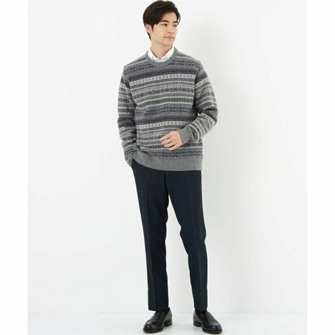 UNITED ARROWS green label relaxing(ユナイテッドアローズグリーンレーベルリラクシング)の【MD.GRAY】【S】<gim>22FW フェアアイル クルーネック ニット メンズのトップス(ニット/セーター)の商品写真