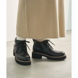 ユナイテッドアローズグリーンレーベルリラクシング(UNITED ARROWS green label relaxing)の【BLACK】レースアップ ショートブーツ(4cmヒール)撥水-(その他)