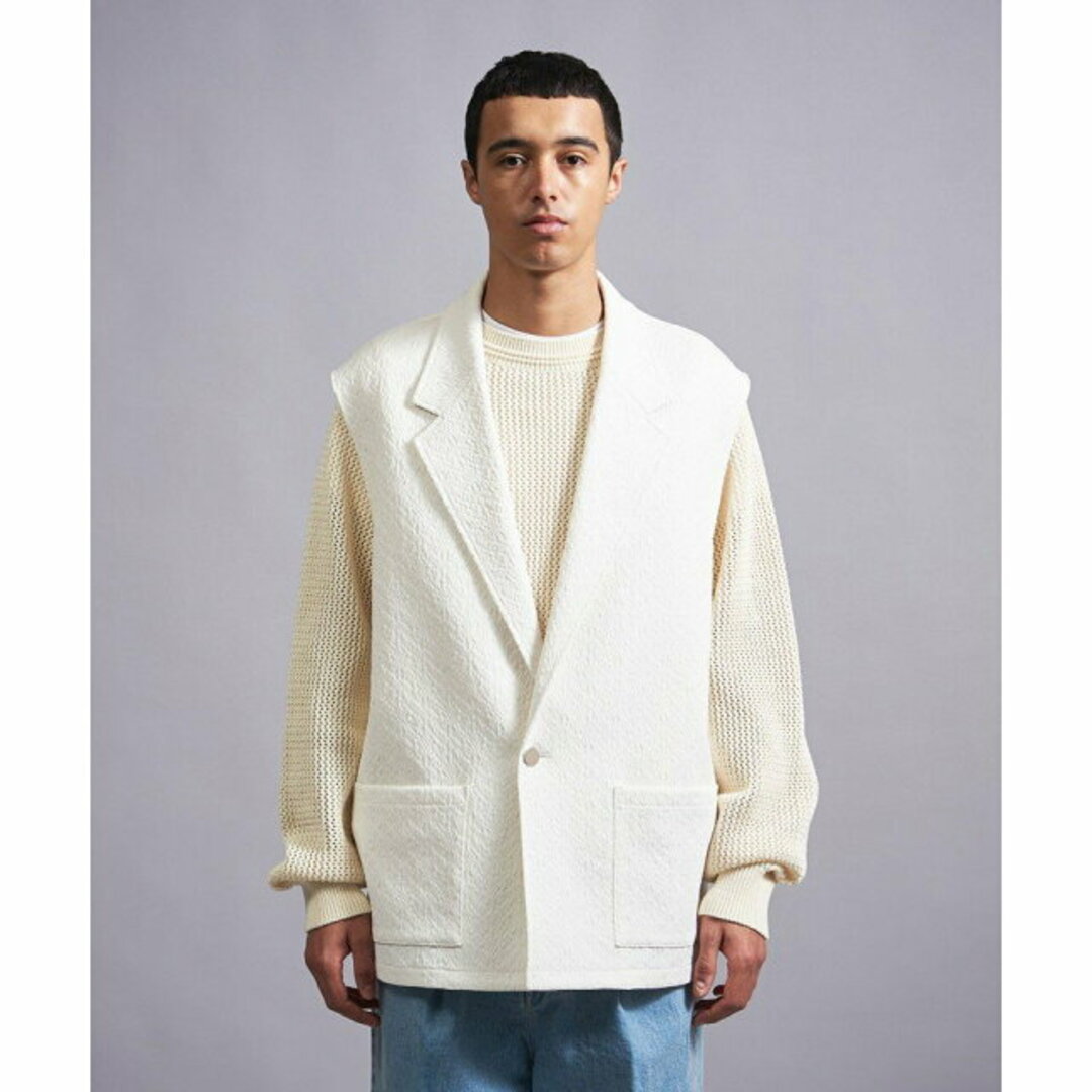 BEAUTY&YOUTH UNITED ARROWS(ビューティアンドユースユナイテッドアローズ)の【OFF WHITE】<monkey time> ST/PE JQD 1B S/D VST/ベスト メンズのジャケット/アウター(その他)の商品写真