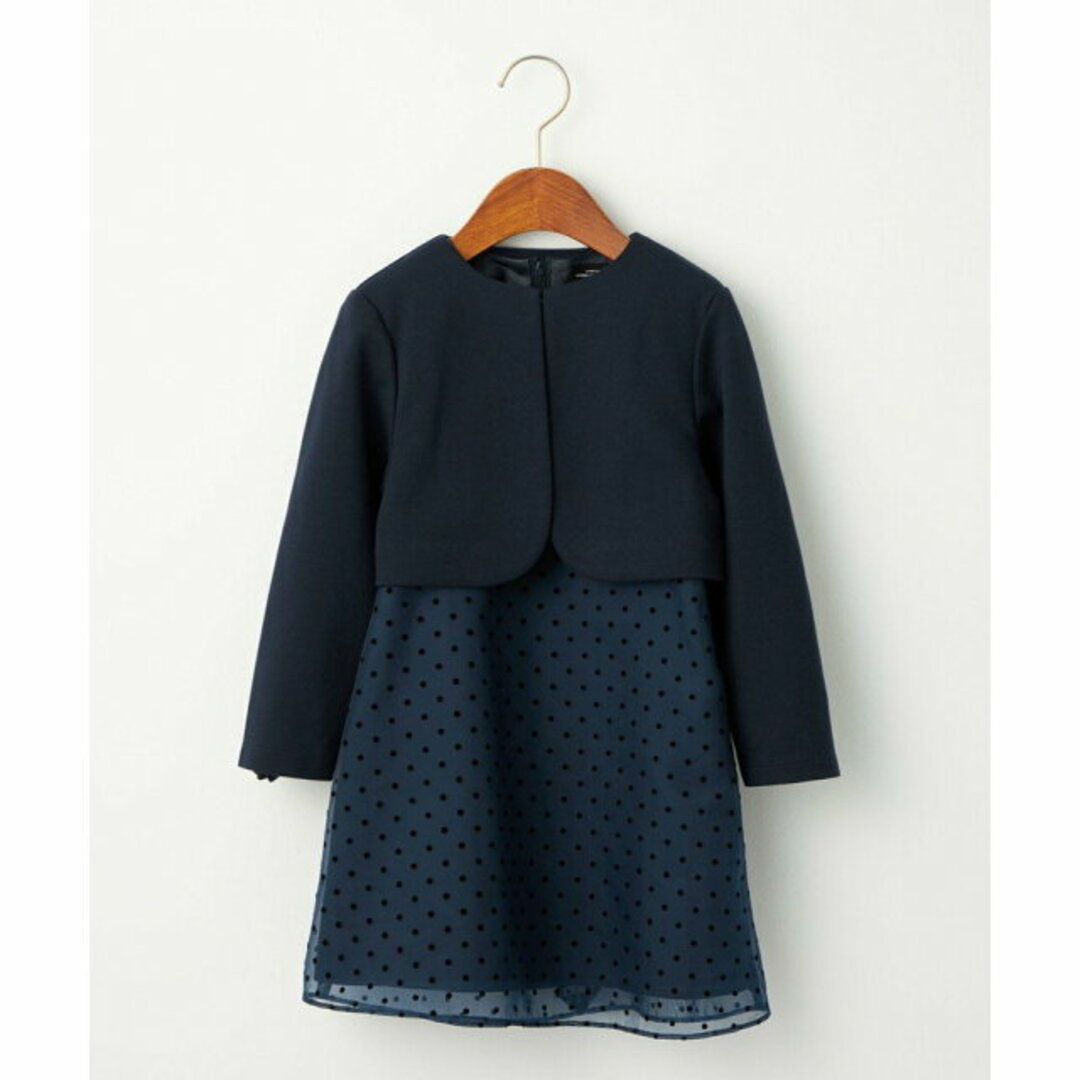 UNITED ARROWS green label relaxing(ユナイテッドアローズグリーンレーベルリラクシング)の【NAVY】ボレロ*ドット ワンピース セット キッズ/ベビー/マタニティのキッズ服女の子用(90cm~)(ワンピース)の商品写真