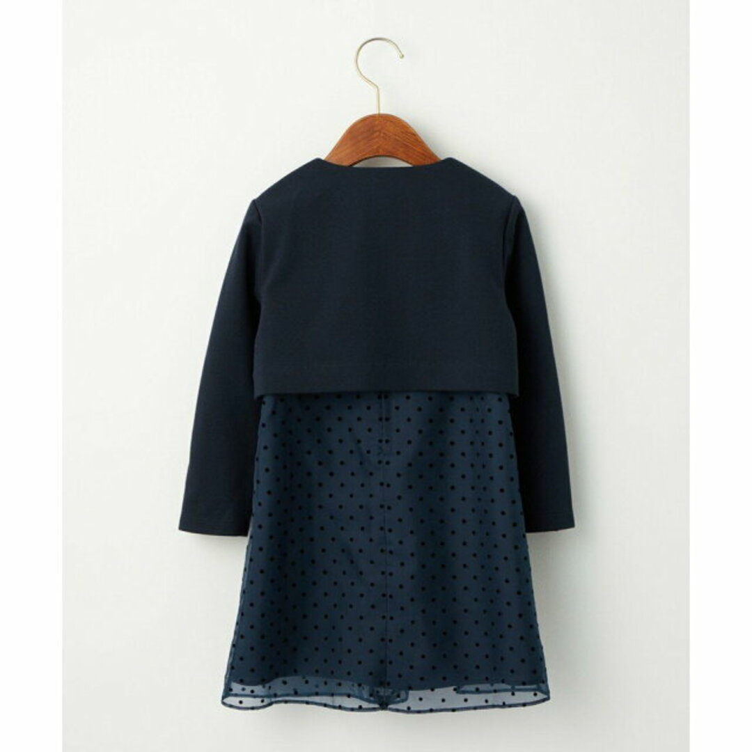 UNITED ARROWS green label relaxing(ユナイテッドアローズグリーンレーベルリラクシング)の【NAVY】ボレロ*ドット ワンピース セット キッズ/ベビー/マタニティのキッズ服女の子用(90cm~)(ワンピース)の商品写真