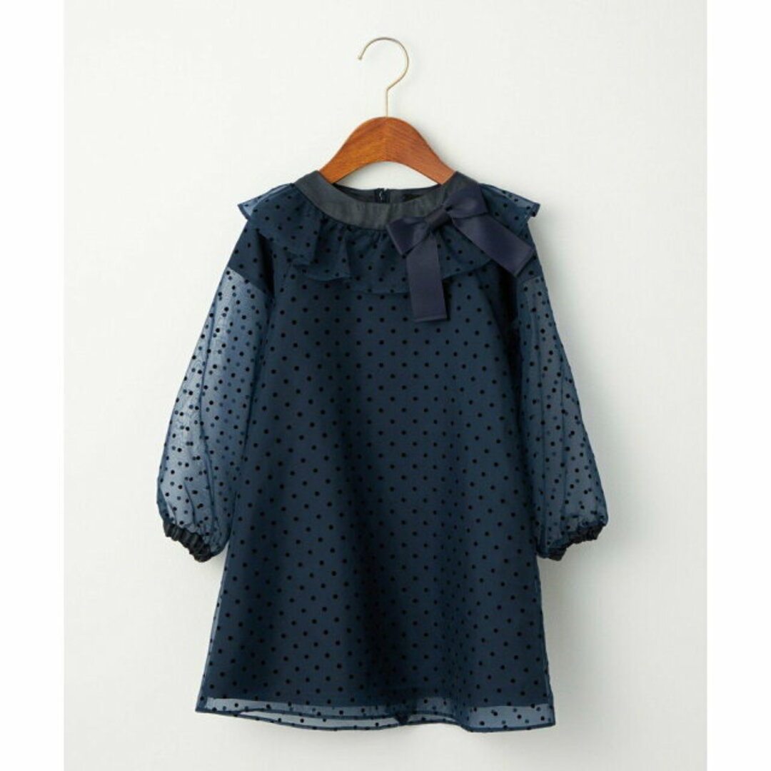 UNITED ARROWS green label relaxing(ユナイテッドアローズグリーンレーベルリラクシング)の【NAVY】ボレロ*ドット ワンピース セット キッズ/ベビー/マタニティのキッズ服女の子用(90cm~)(ワンピース)の商品写真